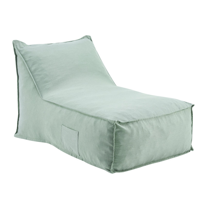 Fauteuil à billes avec housse amovible Issac, Menthe