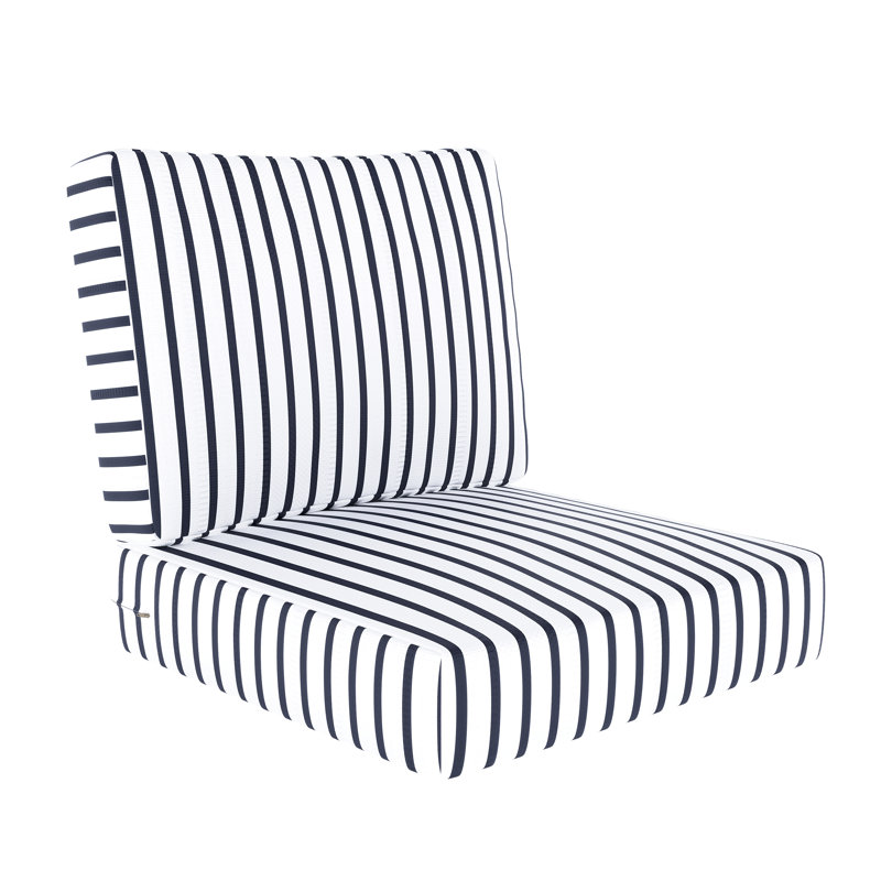 Coussin de siège Amala Sunbrella, L 25 po x P 5 po, Sunbrella - indigo Lido