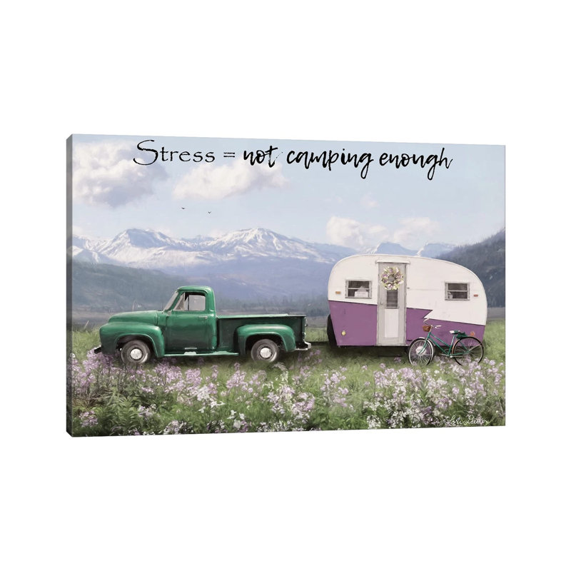 Camping Stress II by Lori Deiter - Wrapped Canvas Painting, 20.32 cm H x 30.48 cm W