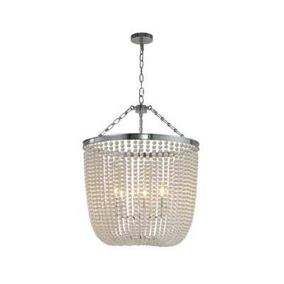 Coastal 6-Light Glass Bead Chandelier 