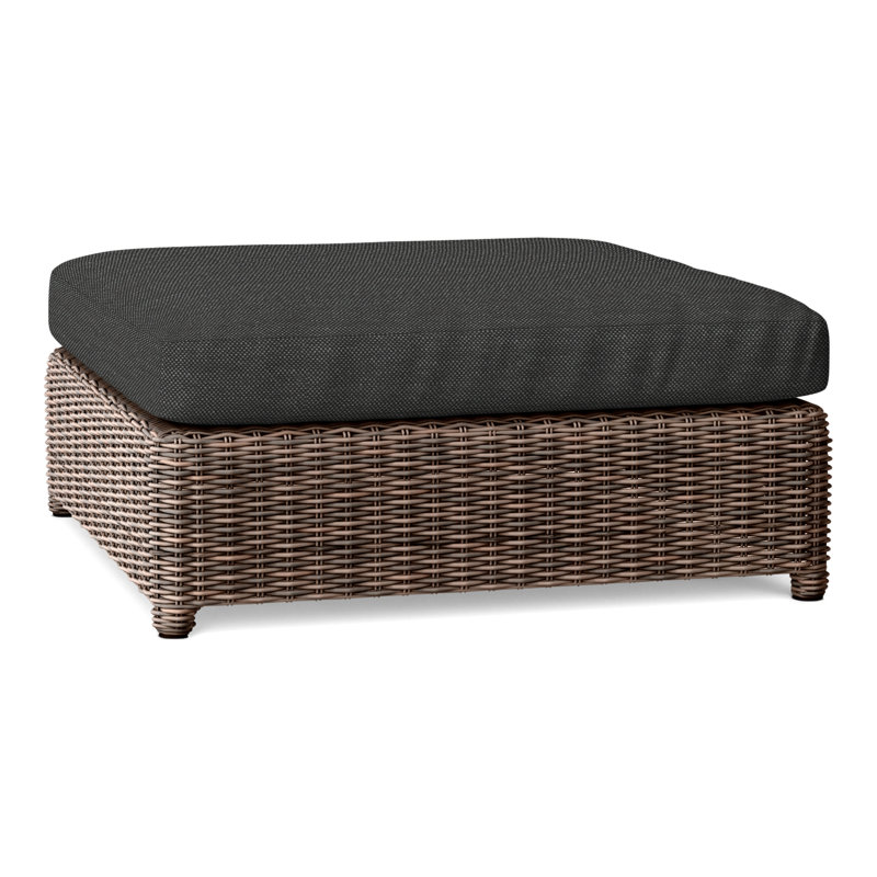 Sag Harbor Rectangle Outdoor Sunbrella® Ottoman Patio Ottoman, Perigold Ishi Anthracite, Sag Harbor Mocha