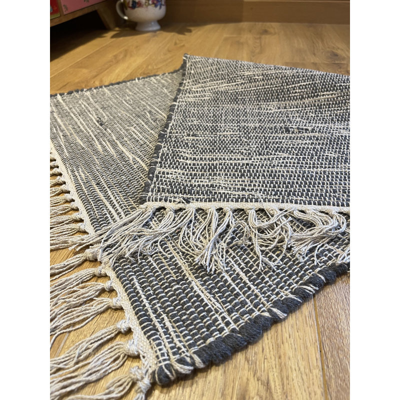 Efrat Cotton Hand Woven Area Rug, Rectangle 90 x 150cm
