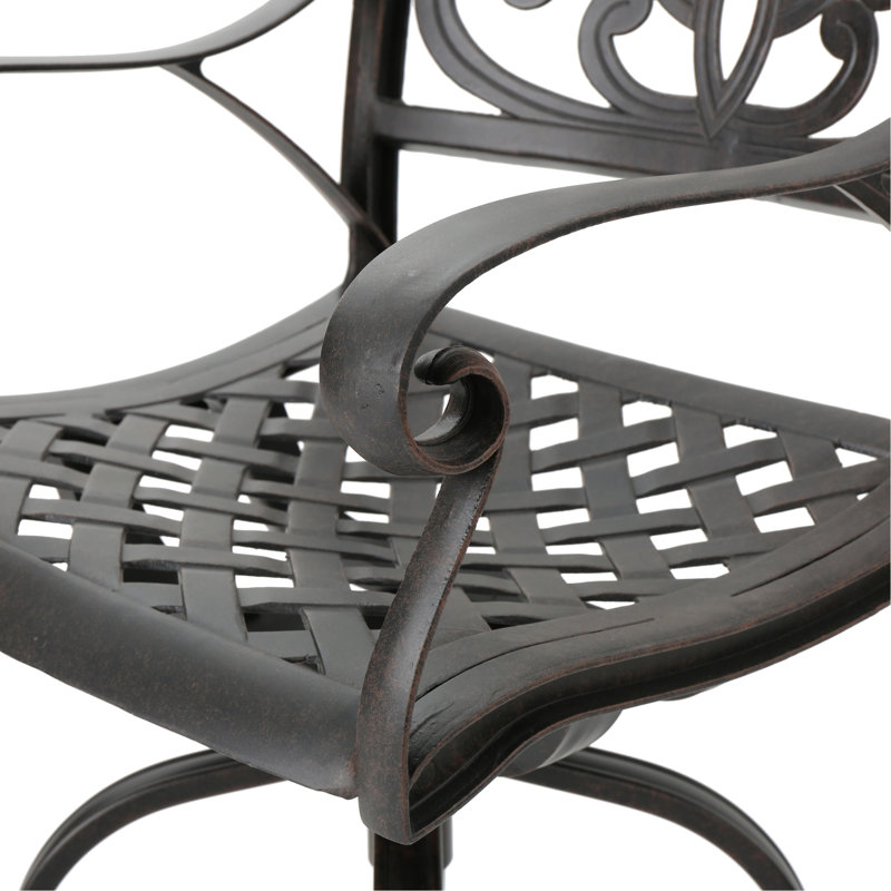 Tabouret pivotant en fonte d'aluminium