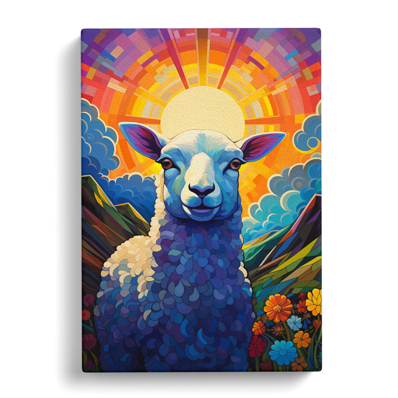 Sheep Deco - Wrapped Canvas, 50cm H x 35cm W x 3cm D