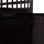 Lit superposé simple au-dessus d'un lit double en L avec 3 tiroirs, bureau portatif et garde-robe, espresso (ANCIEN SKU: LT100542AAP)-580168455