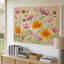 Reproduction d'art sur toile, "Composition florale" mettant en vedette des fleurs délicates roses et oranges, entrelacées avec un feuillage vert-3957916