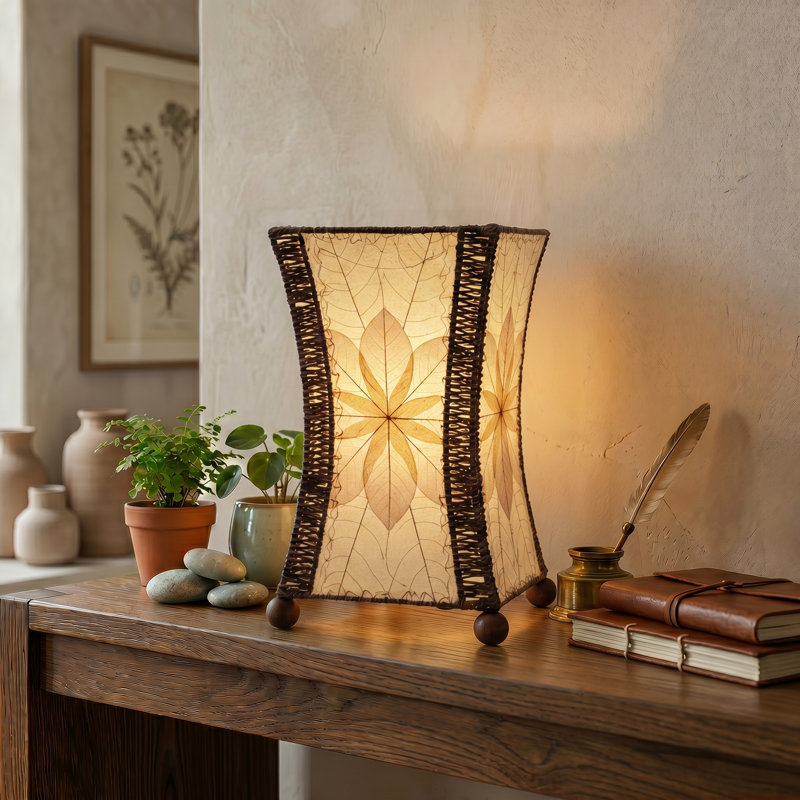 Lampe de table noire 15 po, Naturel