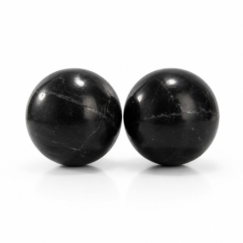 Bola Marmol Sphère en marbre noir 4 po - Paquet de 2