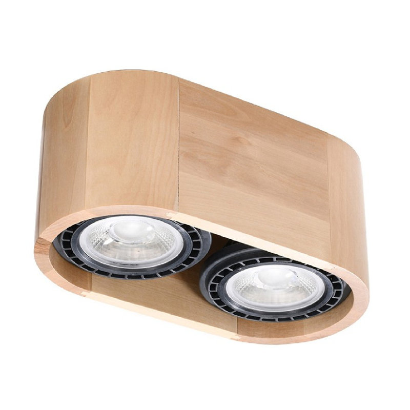 Aliff Flush Mount, Wood