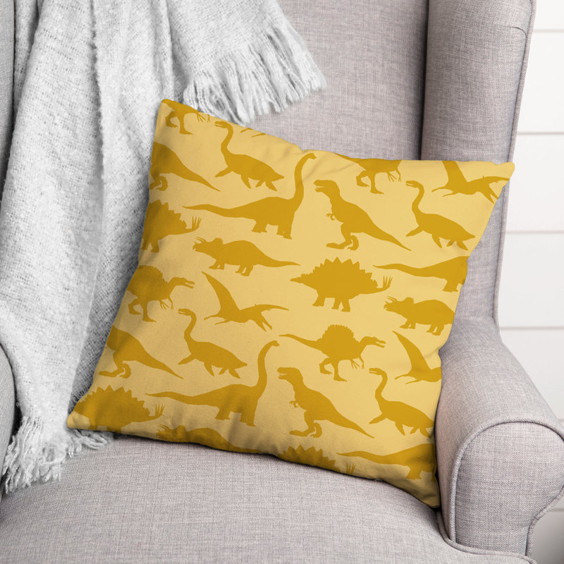 Housse de coussin carrée/insert, Jaune / jaune