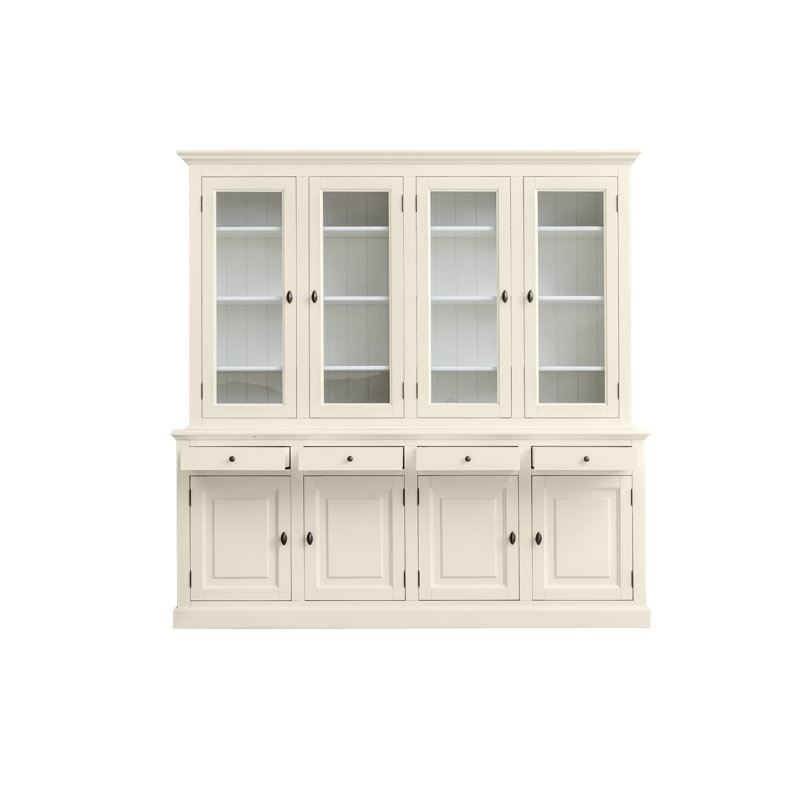 Topeka Display Cabinet, Cream/White