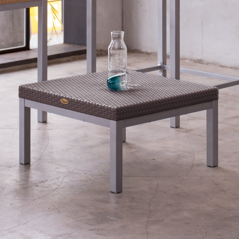 Raia Resin Outdoor Coffee Table, Brown