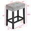 Ensemble de table de bar avec prise de courant, ensemble de table de bar et chaises, ensemble de table de salle à manger 4 pièces, ensemble de table de petit-déjeuner industriel, pour salon, salle à manger, salle de jeux