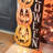 42"H Lighted Halloween Wooden Stacked Pumpkins Porch Sign With Timer