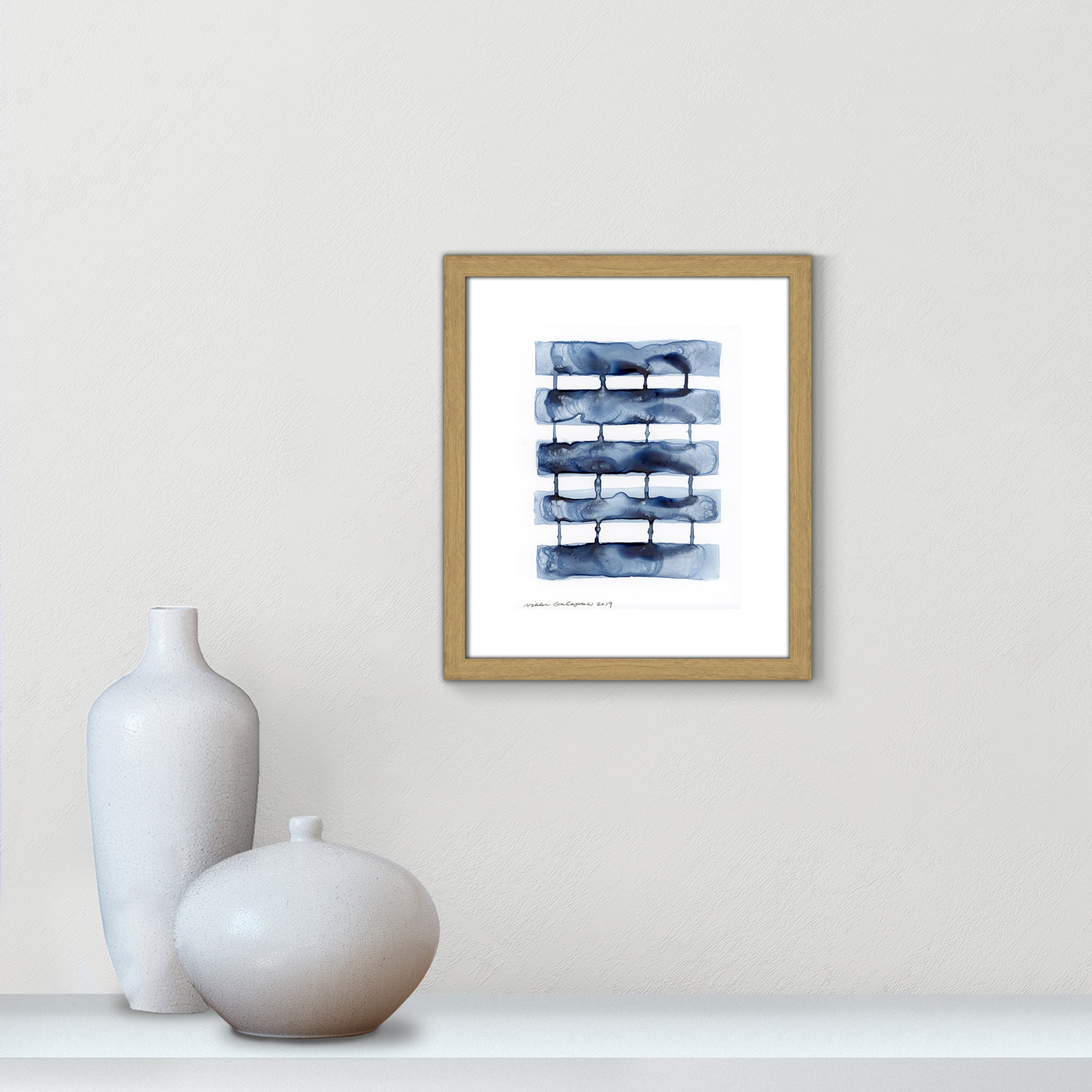Stitched Together I by Nikki Galapon - Solid Wood Rectangle Print Single Piece Item on Canvas, 15" H x 13" W x 0.75" D