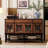 Mid ancient style solid wood sideboard cabinet