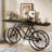 70.9? Extra Long Console Table with Bicycle Base, Narrow Sofa Table Industrial Entryway Table-1569280340-1566125484