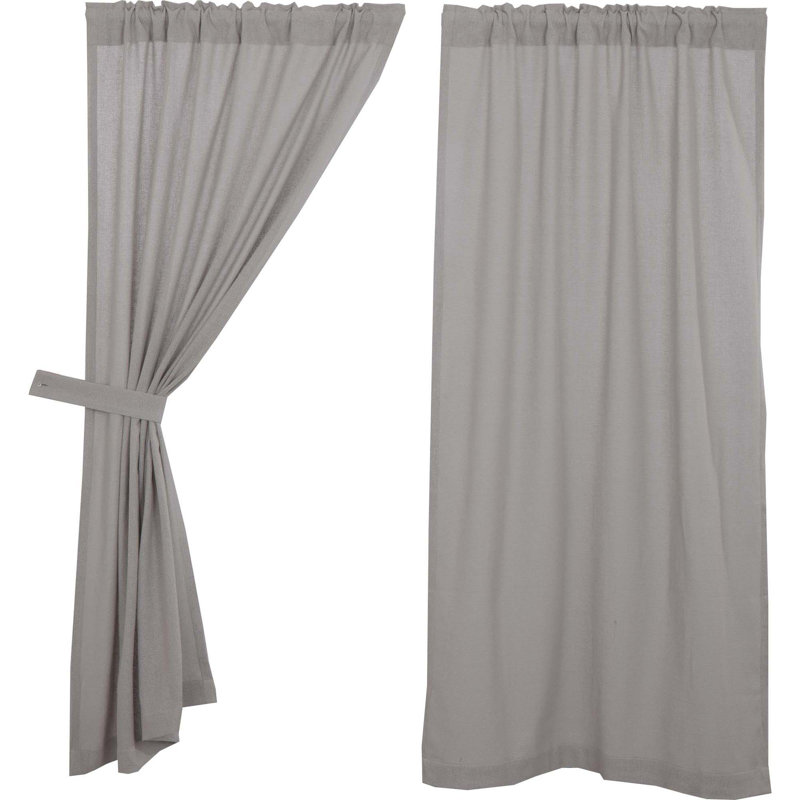 Paire de rideaux semi-transparents avec passe-tringle Brayner, l 36 po x L 63 po