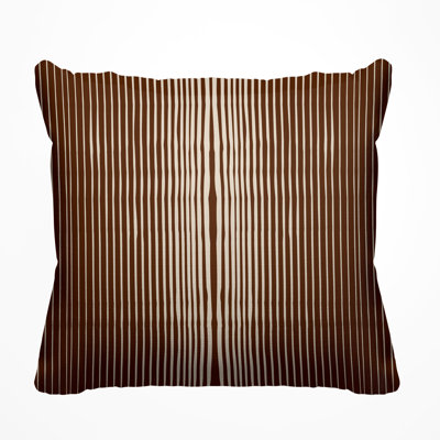 Ash Striped Outdoor Reversible Throw Pillow