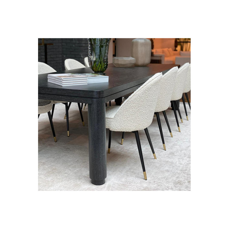 Upholstered Dining Chair, Dark Gray