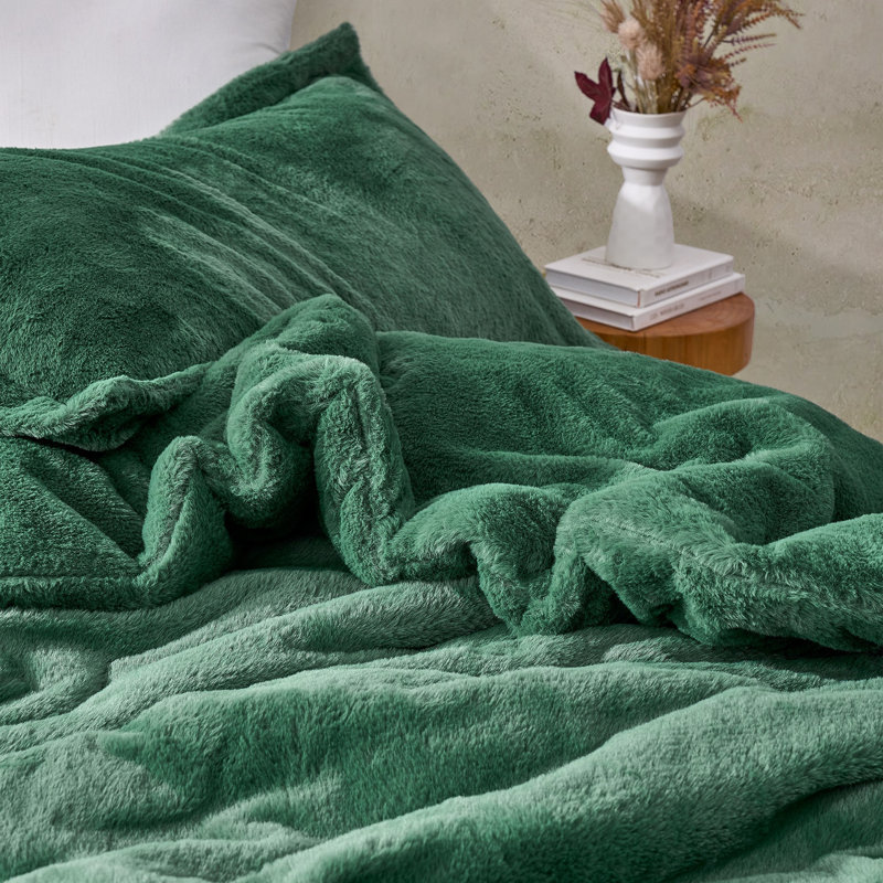 Chunky Bunny Thinner - Coma Inducer Oversized Comforter Set, Green, King Comforter + 2 King Shams