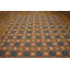 Tapis bleu / brun en laine noué à la main de conception unique 9 pi x 12 pi