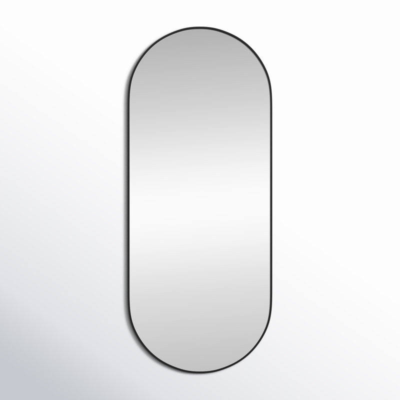 Elington Metal Oval Mirror, 72"  x 30" , Black
