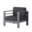 OUTDOOR PATIO GRAY ALUMINUM 4PCS CHAT SET