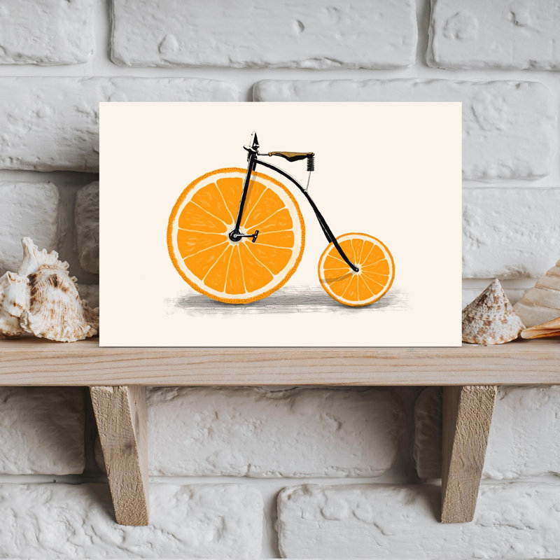 Impression d'art mural orange orange, 12" H x 18" W