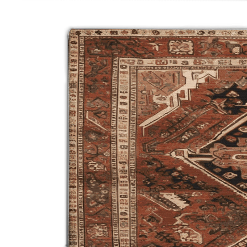Tapis d'intérieur et d'extérieur brun Persian, Rectangulaire 2 pi x 3 pi
