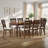 Deral Farmhouse Upholstered Dining Chairs, Dark Brown-129849087
