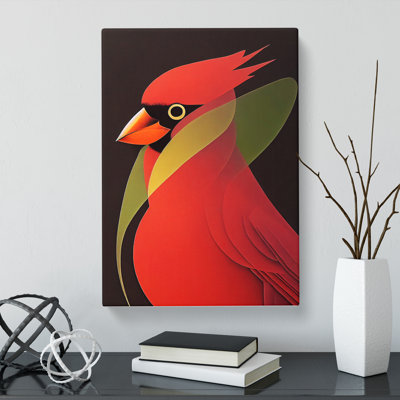 Cardinal Bird Smoke - Wrapped Canvas