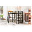 Lit mezzanine en métal avec 3 couches de tablettes et de bureau-1190087965-1190087939