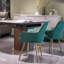 Ensemble de 2 chaises de salle à manger rembourrées, chaises d'appoint modernes à dossier moyen et chaises de cuisine-1008769393
