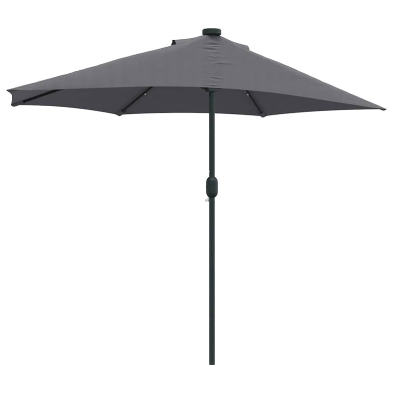 Garden Parasol Polyester and Steel Outdoor Umbrella Patio Sunshade, 224cm H x 150cm W x 150cm D, Anthracite