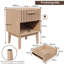 40cm W Solid + Manufactured Wood Bedside Table