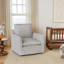Fauteuil demi-tonneau pivotant à rayures douces modernes 29,7 po avec coussin amovible (ensemble de 4)-1989394418