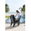 LifestyleGarden Bora 100% Maintenance Free Aluminum Outdoor Patio Black Stackable Dining Chairs
