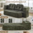78.7" Convertible Folding Sofa Bed Full Size, Compression Comfy Boneless Loveseat Fold Out Couch With Pillows & Armrest-362040343
