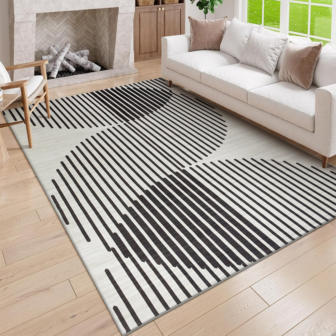 Oriental Machine Tufted Shag Area Rug