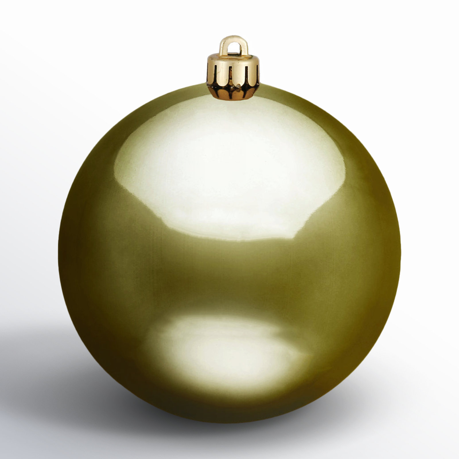 Shatterproof Bauble, 3" H x 3" W x 3" D, Olive