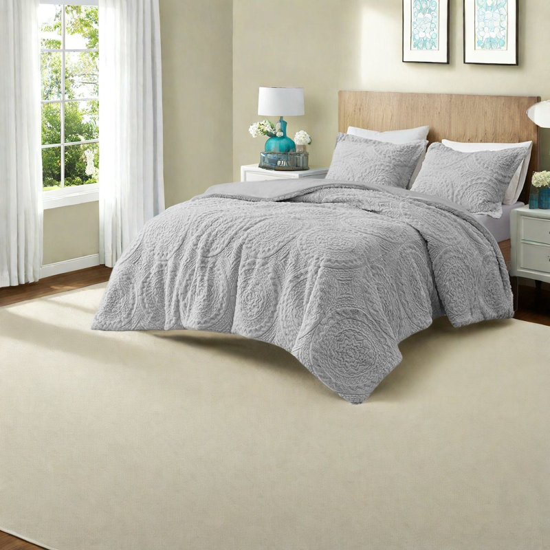 Ensembles de literie élégants en peluche, polyester, style moderne pour la maison