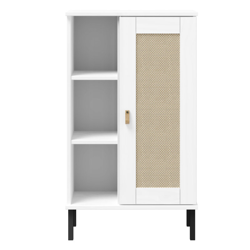 Helston Solid Wood 1 - Door Accent Chest, White