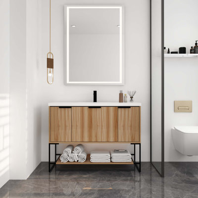 48"Freestanding Bathroom Vanity With Resin Basin