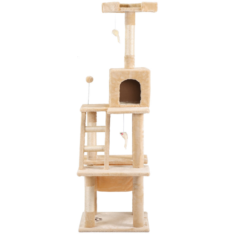 Gaffey 155cm H Cat Tree, Beige