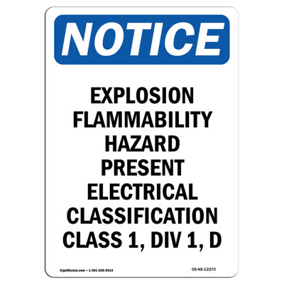 Explosion Flammability Hazard Sign