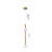 1-Light Gold LED Pendant With White Acrylic Shade