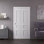 Portes coulissantes pliantes pour garde-robe | Émail blanc IM33 1833 | Ensemble de quincaillerie pour moulures robustes | Portes de garde-robe de chambre en bois massif
