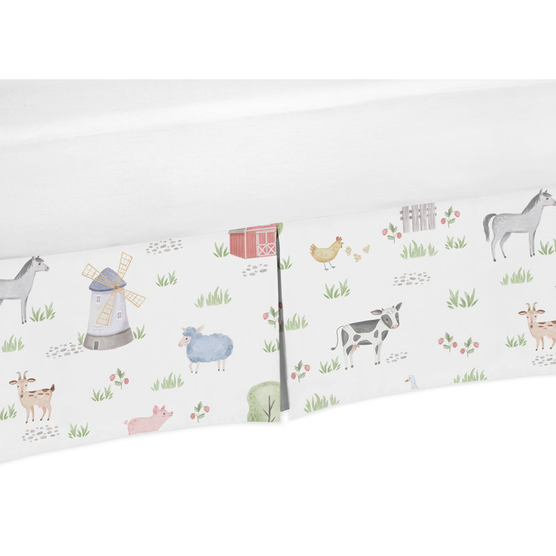 Jupe de lit de bébé Farm Animals