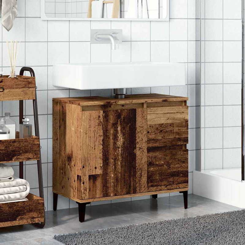 Rudolphus 65cm Single Bathroom Vanity Base Only, Old Wood